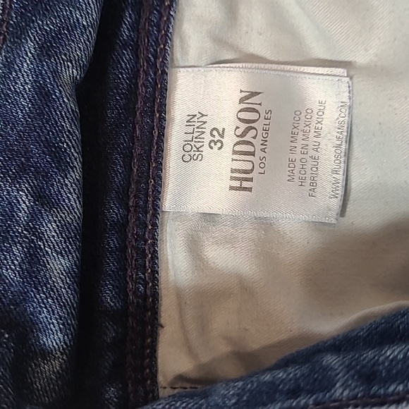 Hudson Jeans Women's sz 32 Collin Skinny Double Button Mid Rise Denim Jeans - Picture 8 of 15
